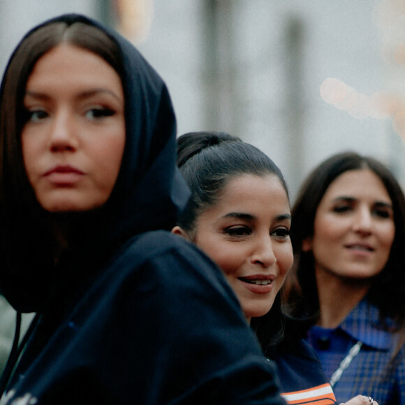 Adèle Exarchopoulos, Leïla Bekhti et Géraldine Nakache arrivent au défilé Paco Rabanne pendant la Fashion Week de Paris au Palais de Tokyo. Photo by Marie-Paola Bertrand-Hillion/ABACAPRESS.COM