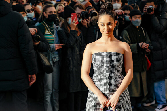 Lena Situations (Lena Mahfouf) arrive au défilé Dior Haute Couture Printemps/Été 2022 dans le cadre de la Fashion Week de Paris, France, le 24 janvier 2022. © Veeren-Clovis/Bestimage 