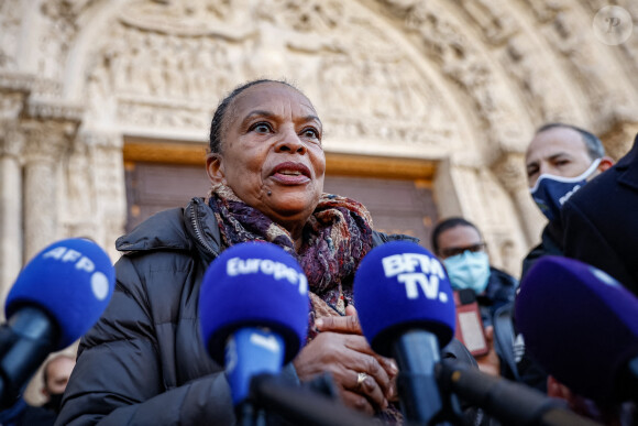 Premier déplacement de Christian Taubira à Saint-Denis. L'ancienne ministre de la Justice envisage d'être candidate à l'élection présidentielle de 2022