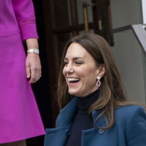 Le prince William, duc de Cambridge et Catherine (Kate) Middleton, duchesse de Cambridge à la sortie du "Foundling Museum" à Londres, Royaume Uni, le 19 janvier 2022.