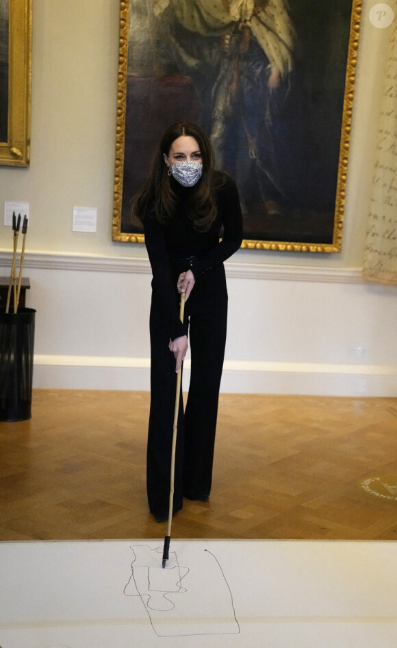 Catherine (Kate) Middleton, duchesse de Cambridge au "Foundling Museum" à Londres, Royaume Uni, le 19 janvier 2022.