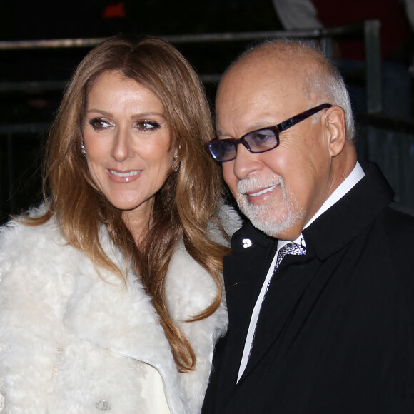 Céline Dion et son mari René Angélil arrivent à l'enregistrement de l'émission "Vivement dimanche" au studio Gabriel à Paris