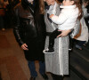 Céline Dion, René Angélil et leurs enfants à la sortie de l'hôtel George V à Paris, le 30 novembre 2012 