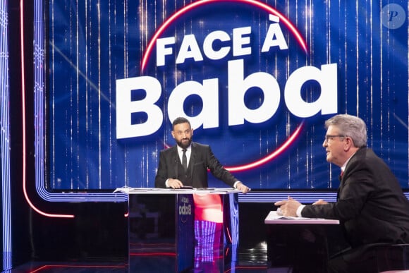 Cyril Hanouna - Enregistrement de l'émission "Face à Baba, Spéciale Jean-Luc Mélenchon", diffusée en direct le 27 janvier sur C8
