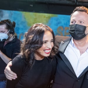 Exclusif - Amelle Chahbi, Arthur Essebag, Claudia Tagbo - Backstage - Enregistrement des 10 ans de l'émission "Vendredi tout est permis (VTEP)", présentée par Arthur Essebag et diffusée le 29 janvier sur TF1 © Jacovides-Moreau / Bestimage