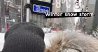 Laeticia et Jalil Lespert à New York, en pleine tempête de neige, le 29 janvier 2022.