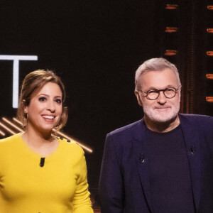 Exclusif - Léa Salamé, Laurent Ruquier - Sur le plateau de l'émission On Est En Direct (OEED) du samedi 29 janvier 2022