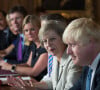 La première ministre britannique Theresa May réunit son gouvernement sur le thème du Brexit dans sa résidence de Chequers à Buckinghamshire, le 31 août 2016, en présence entre autres de Boris Johnson.