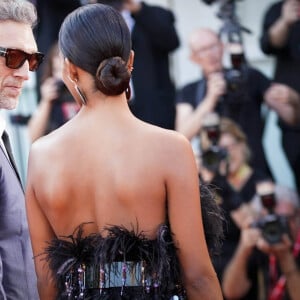 Vincent Cassel et sa femme Tina Kunakey - Red carpet pour le film "J'accuse!" lors du 76ème festival du film de venise, la Mostra le 30 Août 2019. © Imago/ Panoramic / Bestimage