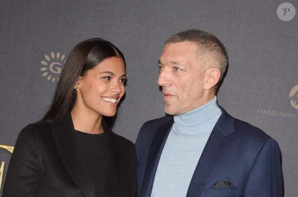 Vincent Cassel et sa femme Tina Kunakey à l'avant-première du film policier "L'Empereur de Paris" au cinéma Gaumont-Opéra à Paris, France, le 10 décembre 2018. © Coadic Guirec/Bestimage 