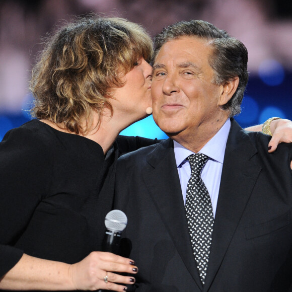 Exclusif - Jean-Pierre Foucault et sa fille Virginie Foucault - Surprises - Enregistrement de l'émission "La Chanson secrète 4", qui sera diffusée le 4 janvier 2020 sur TF1, à Paris. Le 17 décembre 2019 © Gaffiot-Perusseau / Bestimage