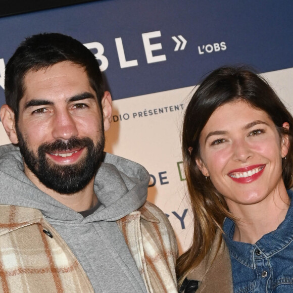 Nikola Karabatic et sa femme Géraldine Pillet à la première du film "Animal" au cinéma UGC Bercy à Paris, le 29 novembre 2021. © Guirec Coadic/Bestimage