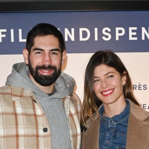 Nikola Karabatic et sa femme Géraldine Pillet à la première du film "Animal" au cinéma UGC Bercy à Paris, le 29 novembre 2021. © Guirec Coadic/Bestimage