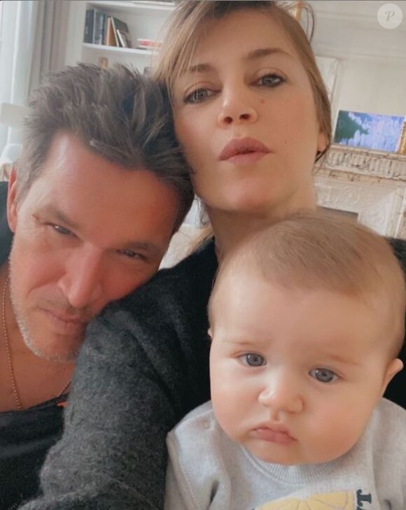 Benjamin Castaldi avec Aurore Aleman et leur fils Gabriel sur Instagram, le 18 mars 2021