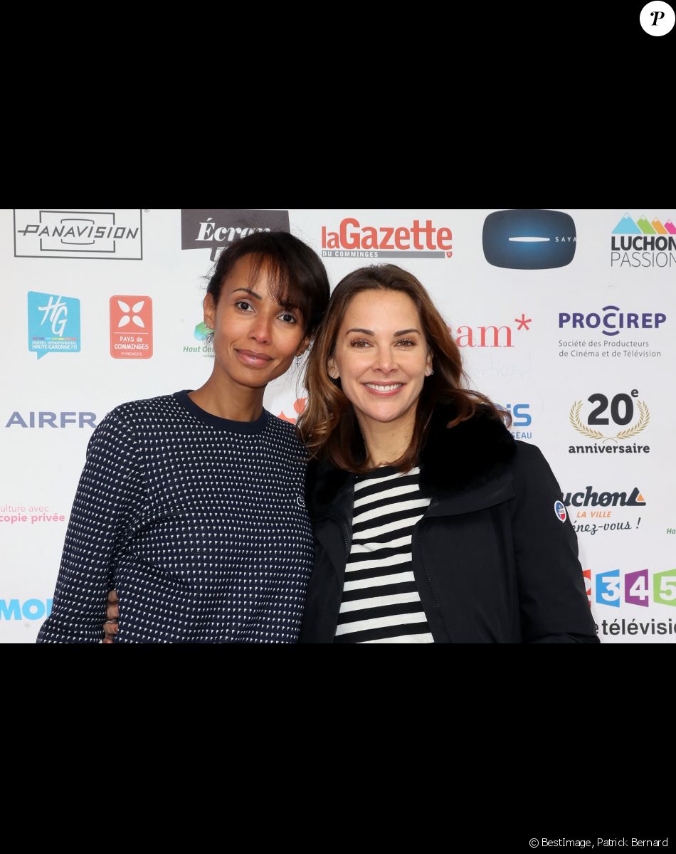 Sonia Rolland et Mélissa Theuriau - 20e anniversaire du Festival des Créations Télévisuelles de Luchon, le 10 février 2018. © Patrick Bernard/Bestimage