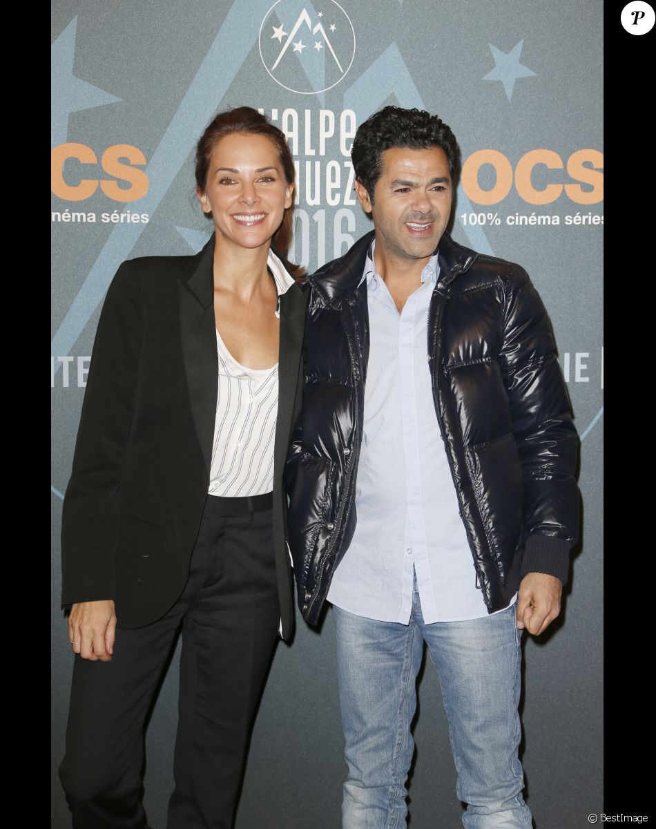 Jamel Debbouze et Mélissa Theuriau Soirée de clôture au palais des sports l'Alpe d'Huez.