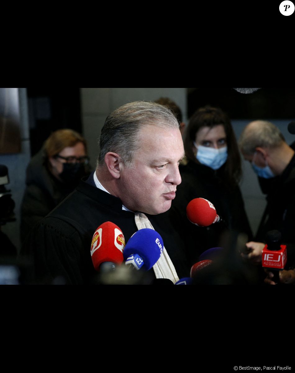 Maître Laurent Boguet, avocat de Joachim de Araujo, père de Maëlys, lors du procès en assises de Nordhal Lelandais, à Grenoble, Isère, France, le 31 janvier 2022. © Pascal Fayolle/Bestimage