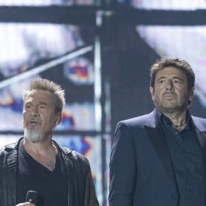 Exclusif - Florent Pagny, Patrick Bruel - Concert hommage à Johnny Hallyday "Que je t'aime" à l'AccorHotels Arena Paris Bercy à Paris. Le 14 septembre 2021 © Borde-Jacovides-Moreau / Bestimage 