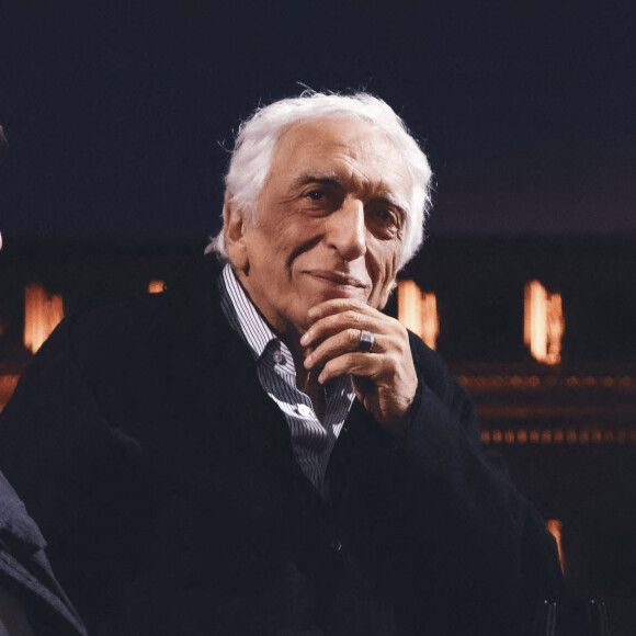 Exclusif - Gérard Darmon sur le plateau de l'émission "On Est En Direct" (OEED) du samedi 5 février, présentée par L.Salamé et L.Ruquier et diffusée en direct sur France 2 à Paris, France, le 5 février 2022. © Jack Tribeca/Bestimage 