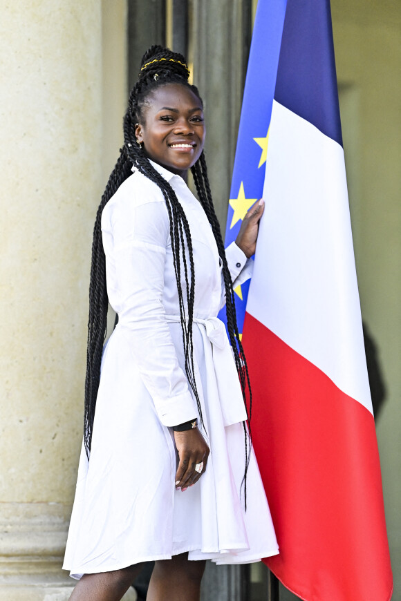 Clarisse Agbegnenou - Cérémonie des médaillés olympiques et paralympiques des Jeux de Tokyo au Palais de l'Elysée à Paris le 13 septembre 2021. © JB Autissier/Panoramic/Bestimage