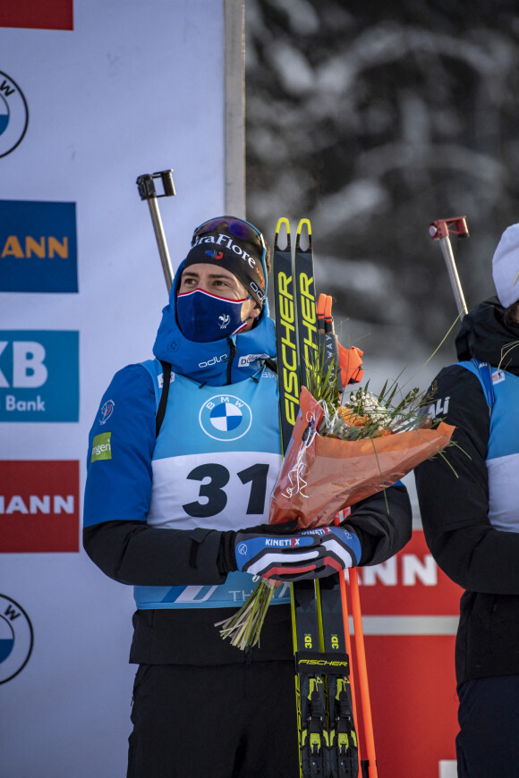 Quentin Fillon Maillet (France) - Les Français E.Jacquelin et Q.Fillon Maillet réalisent un doublé lors de la Coupe du monde de biathlon au Grand-Bornand. Le 17 décembre 2021. © DeFodi / Panoramic / Bestimage