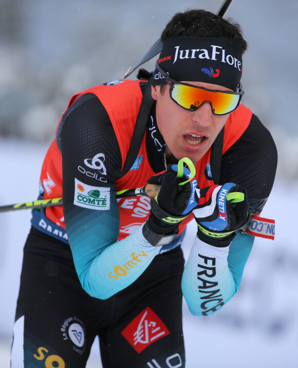 Quentin Fillon Maillet (FRA) lors de la poursuite de la Coupe du monde de biathlon à Ruhpolding, Allemagne, le 19 janvier 2020. © Gepa/Panoramic/Bestimage