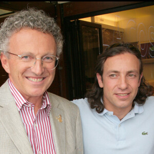 Nelson Monfort et Philippe Candeloro au tournoi de Roland Garros en 2007