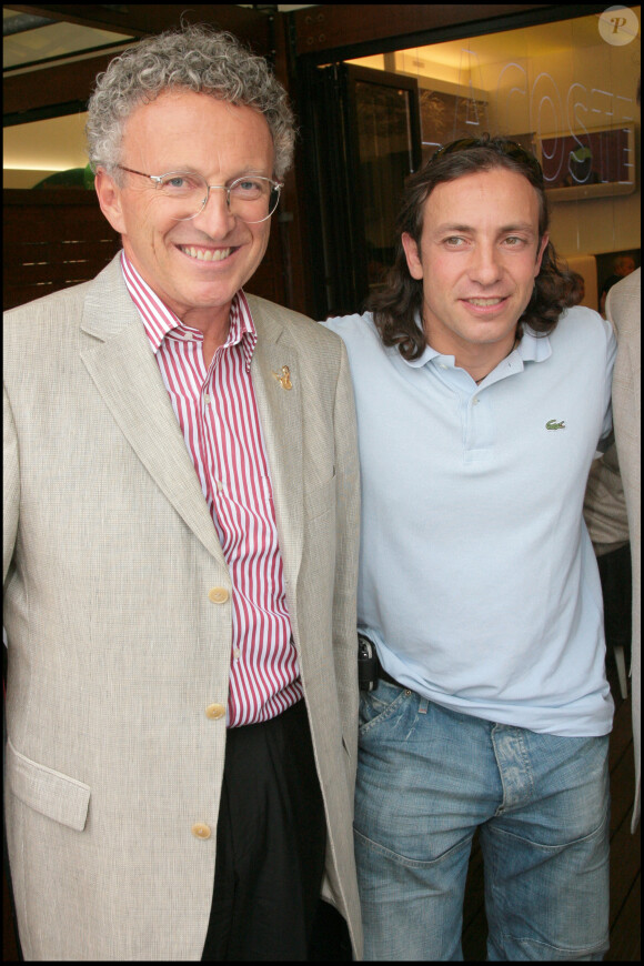 Nelson Monfort et Philippe Candeloro au tournoi de Roland Garros en 2007