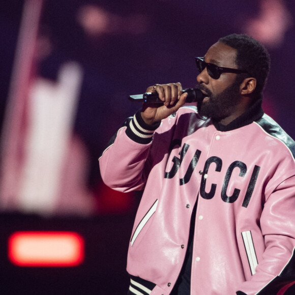 Idris Elba lors de la cérémonie des Brit Awards 2022 à l'O2 Arena à Londres, le 8 février 2022.