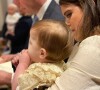 La princesse Eugenie et son fils August, le jour de son baptême à Windsor, en novembre 2021.