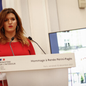 La ministre déléguée à la Citoyenneté, Marlène Schiappa à l'hôtel Beauvau à Paris, France