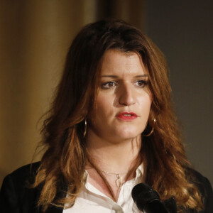 Exclusif - La Ministre Marlène Schiappa - Showcase du spectacle "La Voie des Femmes", mis en scène Séverine Ferrer à la Mairie du 3eme de Paris.