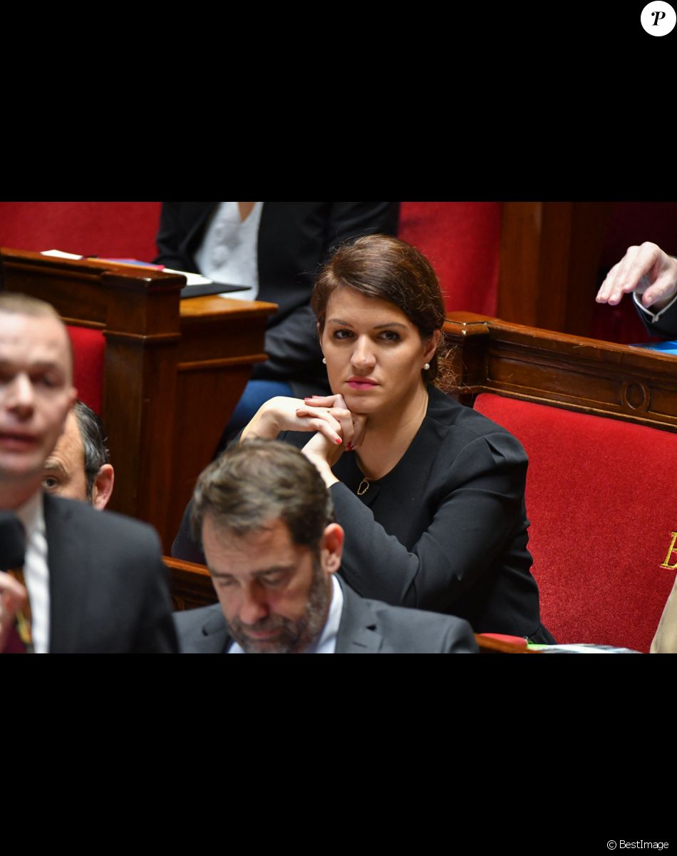 Marlène Schiappa - Séance de question au gouvernement à l'Assemblée Nationale à Paris le 16 janvier 2018. © Lionel Urman