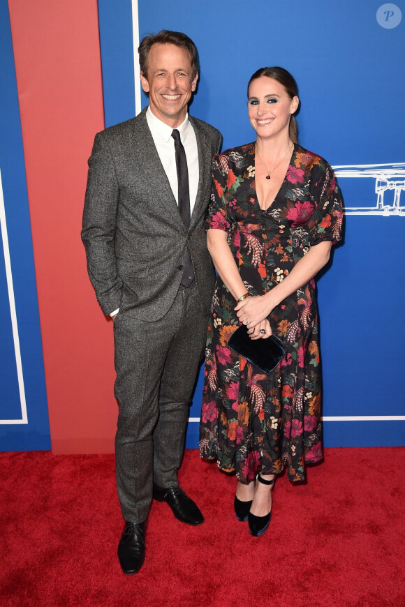 Seth Meyers et Alexi Ashe assistent l'avant-première de la comédie musicale "The Music Man" au Winter Garden Theatre à New York le 10 février 2022.