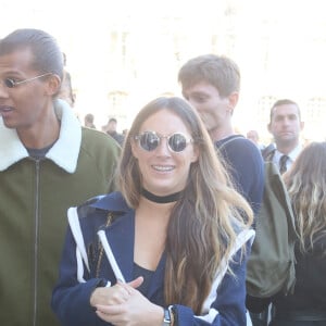 Le chanteur Stromae, se laisse pousser les cheveux, et sa femme Coralie Barbier - People sortant du défilé de mode "Louis Vuitton", collection prêt-à-porter Printemps-Eté 2017 à Paris, le 5 octobre 2016. © CVS/Veeren/Bestimage 