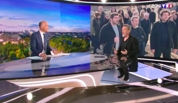 Florent Pagny sur le plateau du 20 heures de TF1 ce jeudi 10 février