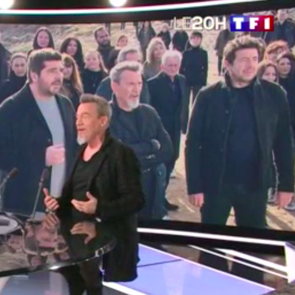 Florent Pagny sur le plateau du 20 heures de TF1 ce jeudi 10 février