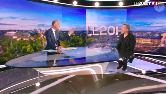 Florent Pagny sur le plateau du 20 heures de TF1 ce jeudi 10 février