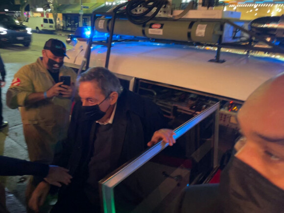 Exclusif - Ivan Reitman arrive au volant de l'Ecto-1 Mobile à la première de "Ghosbusters Afterlife" à Los Angeles, le 17 novembre 2021.