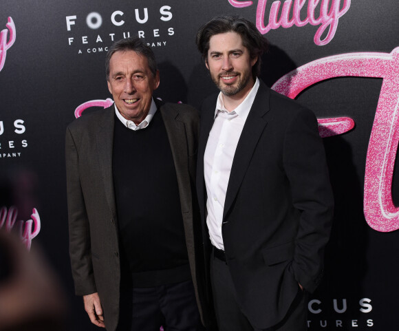 Jason Reitman et son père Ivan Reitman à la première de 'Tully' au cinéma Regal à Los Angeles, le 18 avril 2018 © Chris Delmas/Bestimage