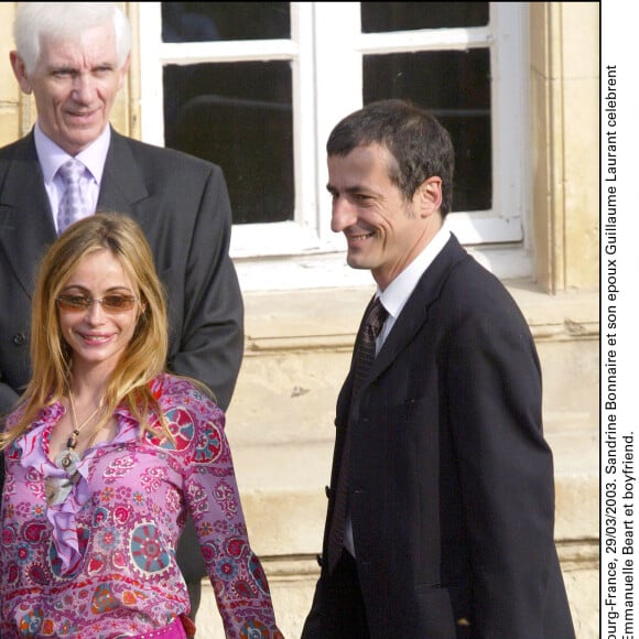 Vincent Meyer et Emmanuelle Béart au mariage de Sandrine Bonnaire. © Hounsfield-Rochon-Vollet/ABACA