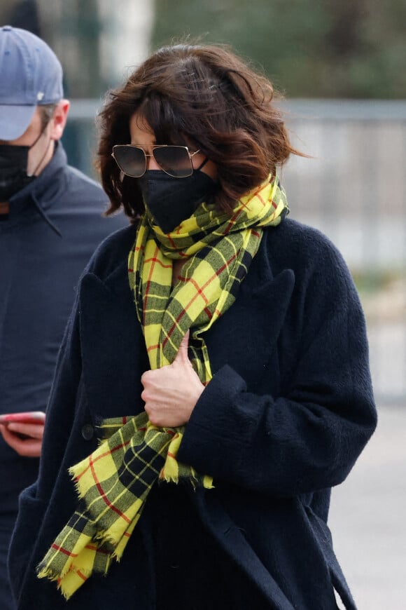 Anne Caillon - Arrivées aux obsèques (bénédiction) de Gaspard Ulliel en l'église Saint-Eustache à Paris. Le 27 janvier 2022 © Jacovides-Moreau / Bestimage