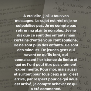 Vaimalama Chaves explique vouloir maintenir sa plainte contre les "enfants" qui l'ont agressée au mois de septembre 2021 - Instagram