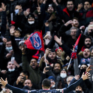 Kylian Mbappé (PSG) - 8ème de finale aller de la Ligue Des Champions "PSG - Real Madrid (1-0)" au Parc des Princes à Paris, le 15 février 2022.