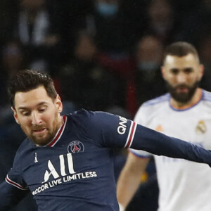 Lionel Messi (Léo) (PSG) - 8ème de finale aller de la Ligue Des Champions "PSG - Real Madrid (1-0)" au Parc des Princes à Paris, le 15 février 2022.