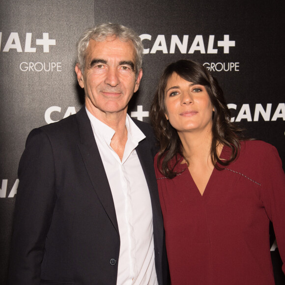 Raymond Domenech et son ex-compagne Estelle Denis - Soirée des animateurs du Groupe Canal+ au Manko à Paris. Le 3 février 2016.
