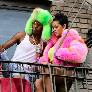 Rihanna et A$AP Rocky en plein tournage de clip à New York.