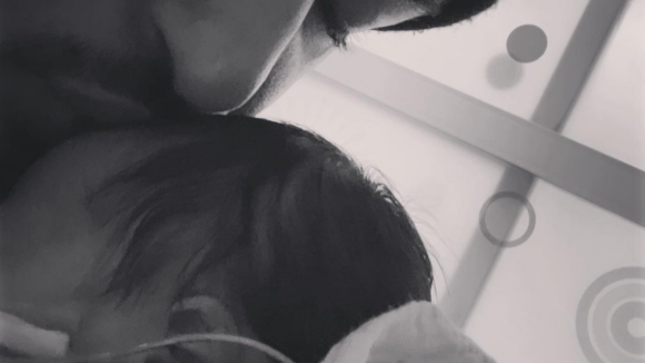 Slimane et sa fille. Story Instagram.
