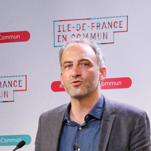 Raphaël Glucksmann - Grand meeting de Audrey Pulvar pour les élections régionales au gymnase Japy à Paris le 16 juin 2021.