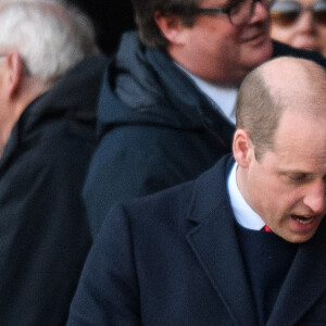 Le prince William, duc de Cambridge, et Catherine (Kate) Middleton, duchesse de Cambridge, accompagnés du prince George de Cambridge, viennent assister au match de rugby Angleterre-Pays de Galles (23-19) le 26 février 2022. @ Photo by Mark Pain/PA Images Contributor/ABACAPRESS.COM